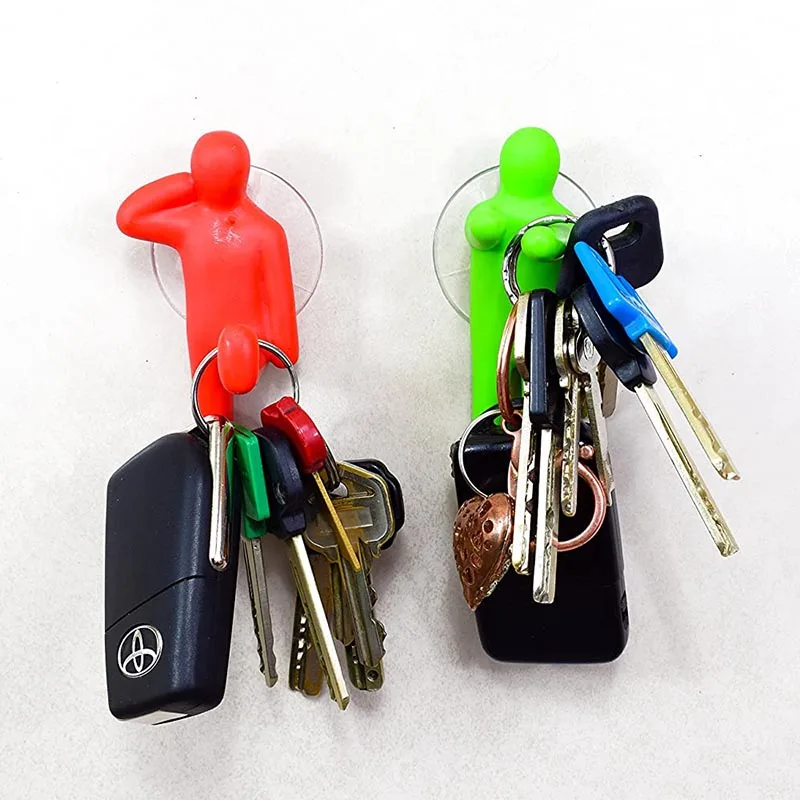 

6 Pcs Colorful Toothbrush Holder Set Suction Cup Key Hooks Mounting on Smooth Wall in Shower Bathroom Garage Office Kids Brush