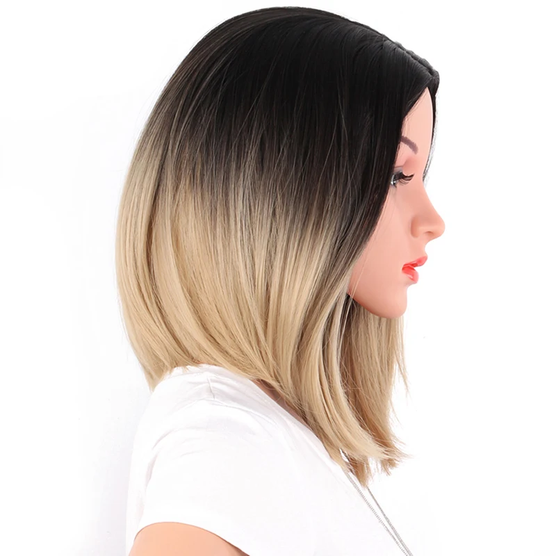 Синтетический термостойкий парик 1 шт. градиентный для косплея короткие прямые