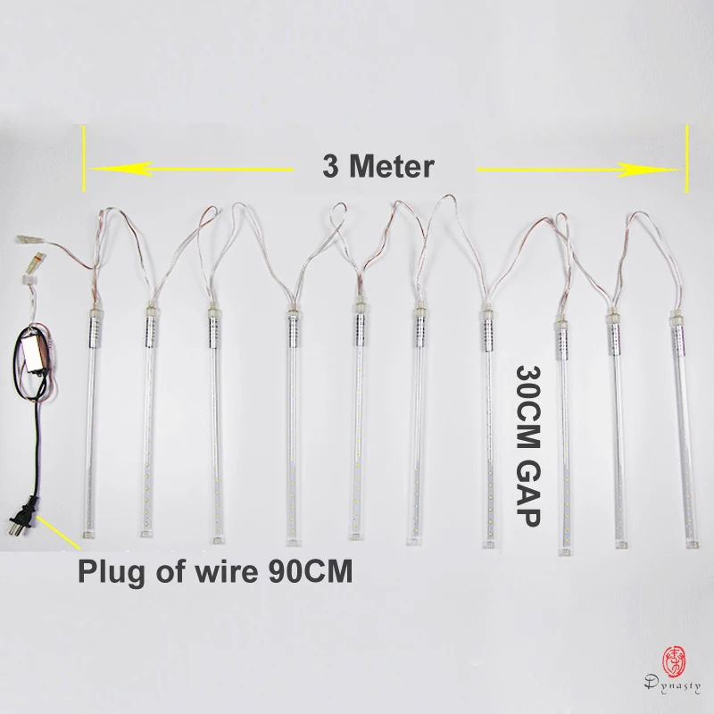 Метеорная лампа напольная линейная трубка со светодиодной лентой 30/50/80 см