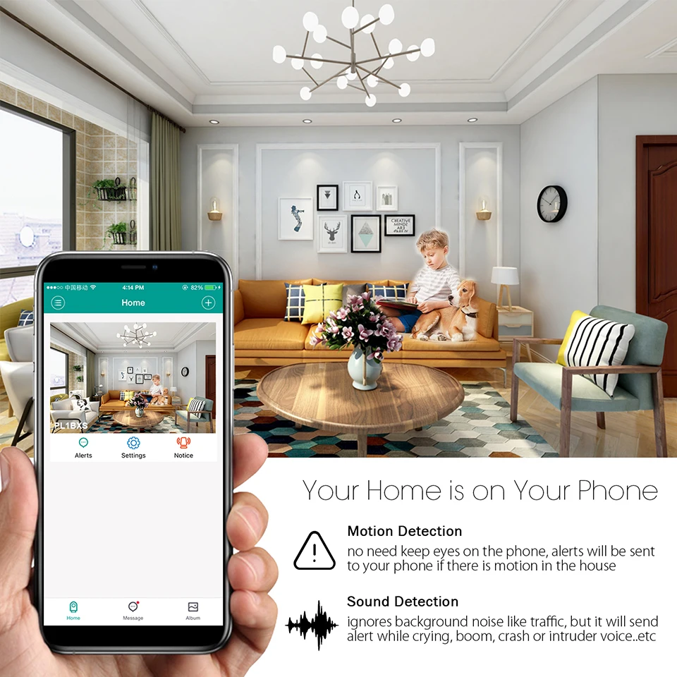 Jimi JH06P Новинка 1080P беспроводная Wifi ip камера рыбий глаз панорамная домашняя
