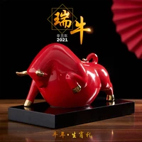 home living room decoration chinese style ox year bull office desk decoration accessories new year decorations business gifts