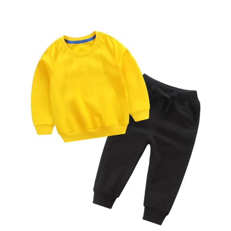 Детский хлопковый костюм из двух предметов кофта с длинным рукавом и длинные