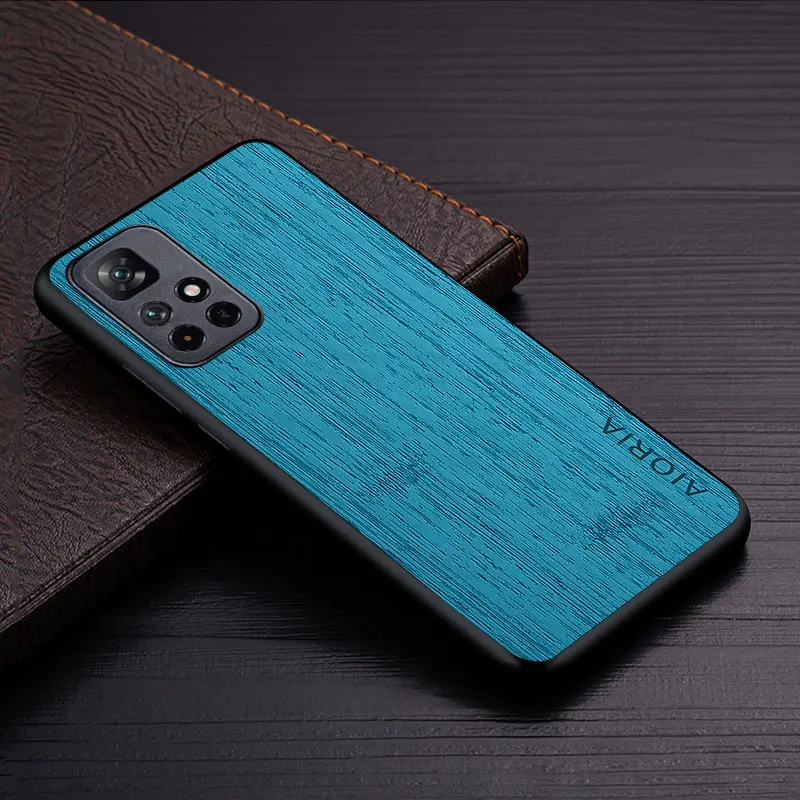 case for xiaomi poco m4 pro 5g 6 6 funda bamboo wood pattern leather phone cover luxury coque for xiaomi poco m4 pro 5g case free global shipping