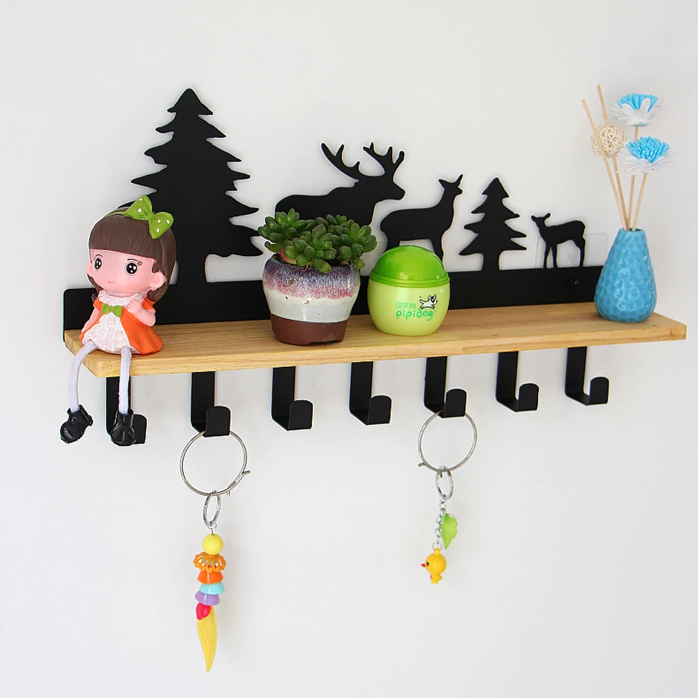 

Free punching wall hanging coat rack adhesive hanging rack wrought iron porch bathroom creative towel hook wx8011129