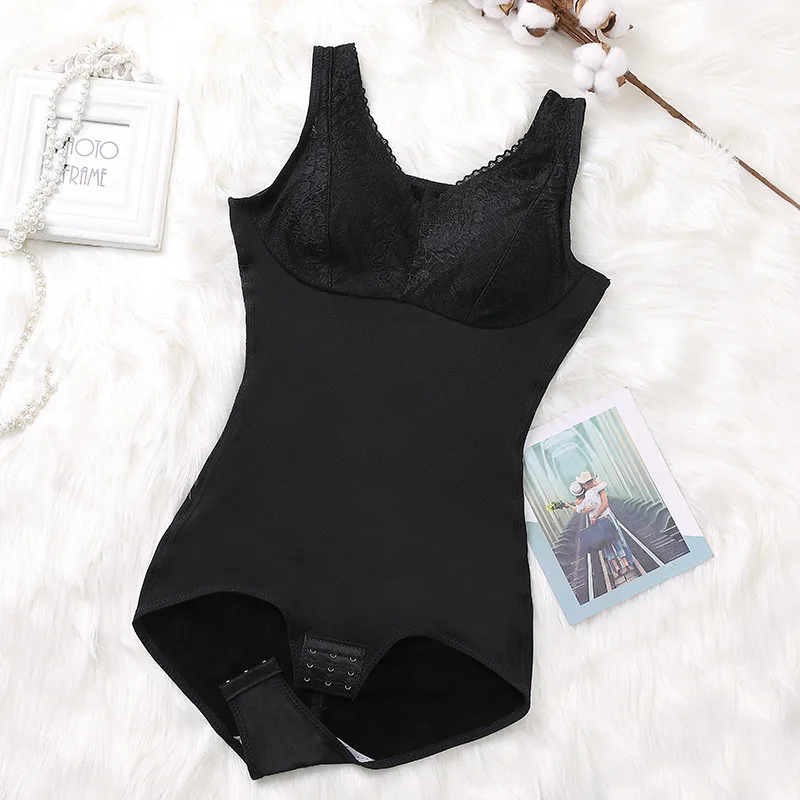 Plus Size Women's Slimming Underwear Bodysuit Body Shaper Waist Shaper Shapewear Slimming Bodysuits Hook Corset with velvet
