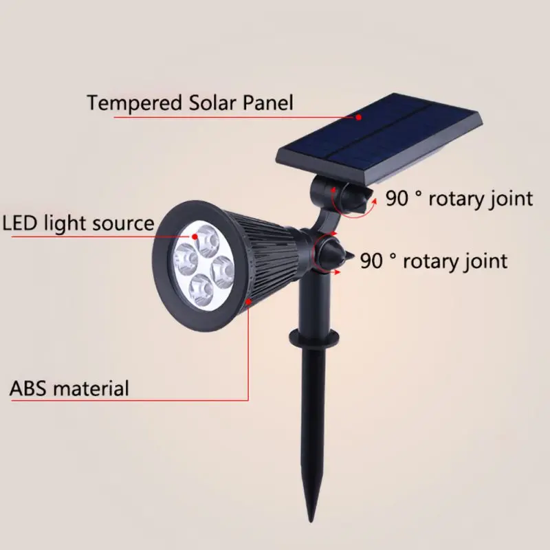

4/7LED Waterproof RGB Solar Garden Light Outdoor Pathway LED Solar Powered Lawn Light Street Landscape Yard Lamp