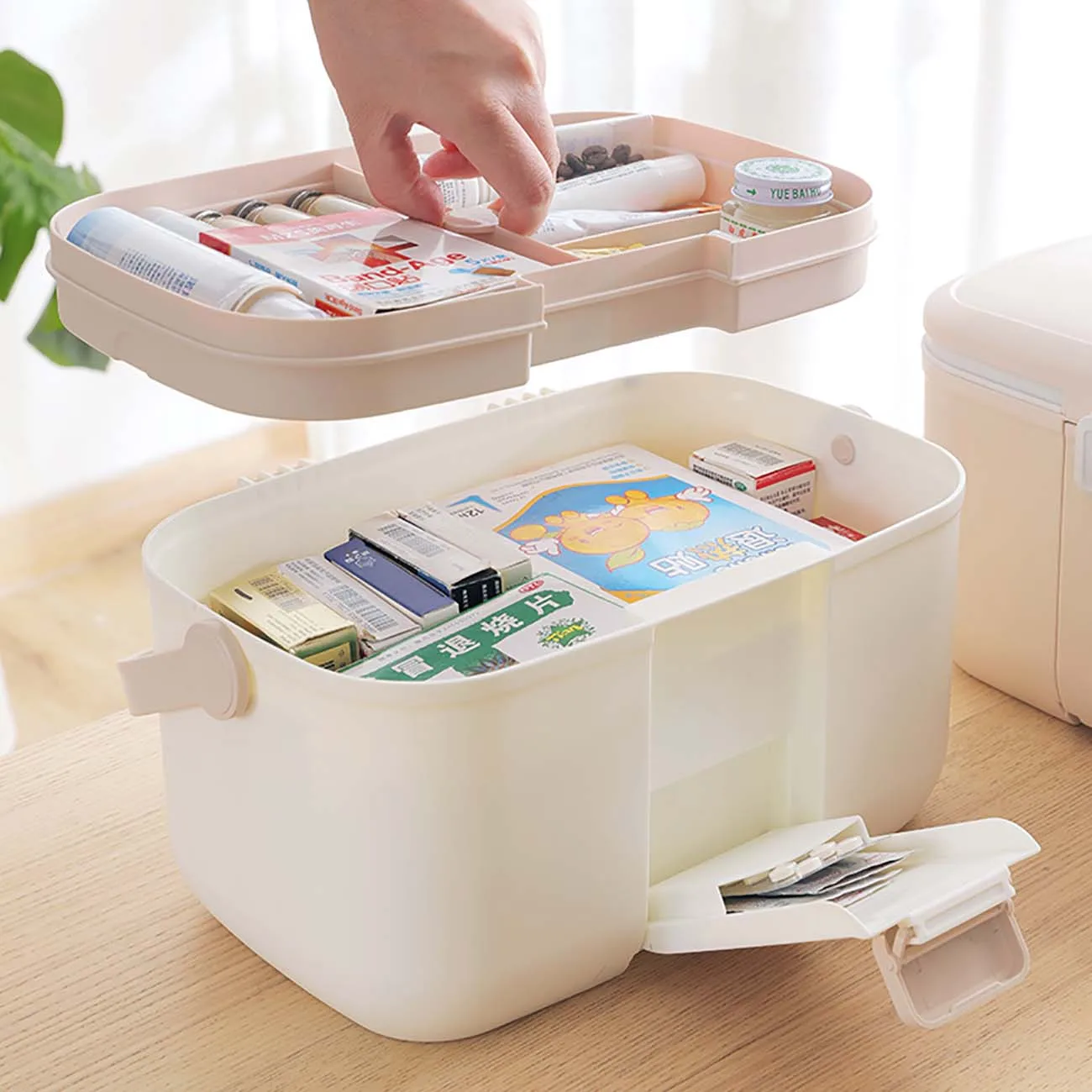 

Household First Aid Kit Multi-Layer Portable Medical Storage Box Family Emergency Kit Outpatient Box Medicine Tool Box