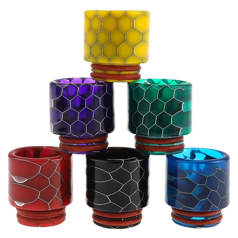 

6 Colors Drip Tip 810 Resin Holder Accessories Rainbow Mouthpiece for TFV8 Big Baby/TFV12