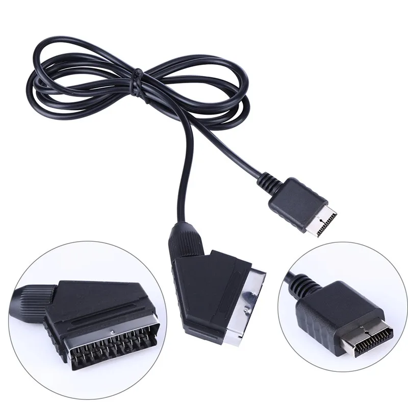 2 м AV кабель RGB SCART ТВ свинец Замена Соединительный для Sony Playstation PS1 PS2 PS3 PAL/NTSC