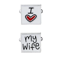 i love my wife enamel cufflinks men jewelry loves gifts for husband