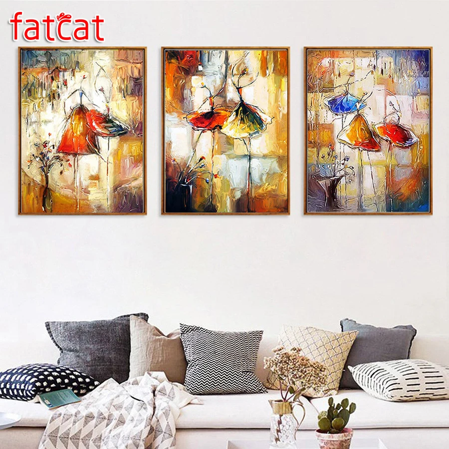 3 шт. набор для алмазной вышивки Танцующая девушка | Дом и сад