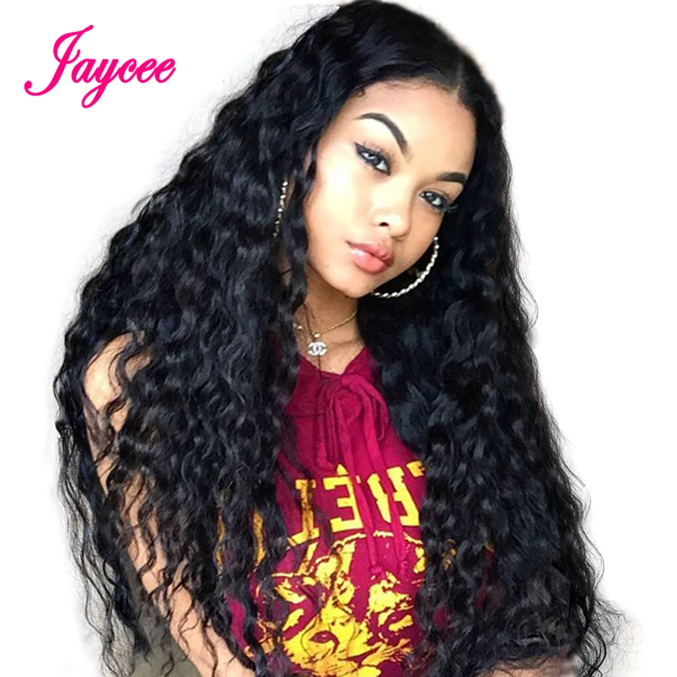 Волна воды парик 360 синтетический фронтальный человеческих волос для черных