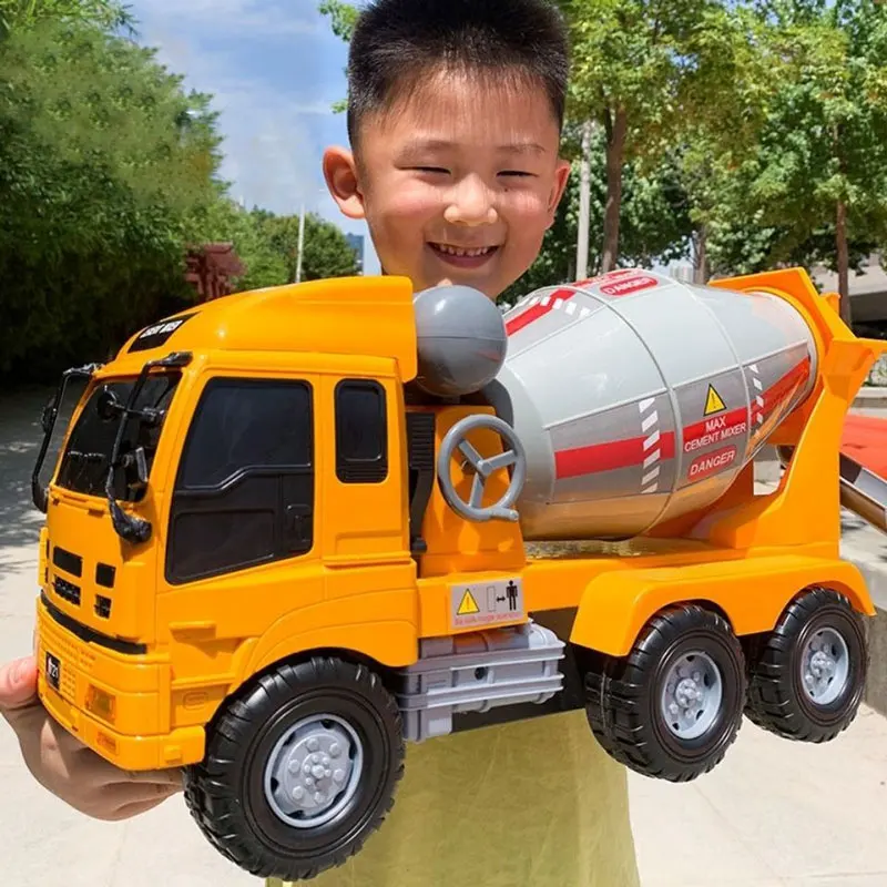 

Children Large Size Simulation Cement Truck Mixer Toy Vehicle Model Inertia Concrete Engineering Tanker Dump Truck For Boy Gift