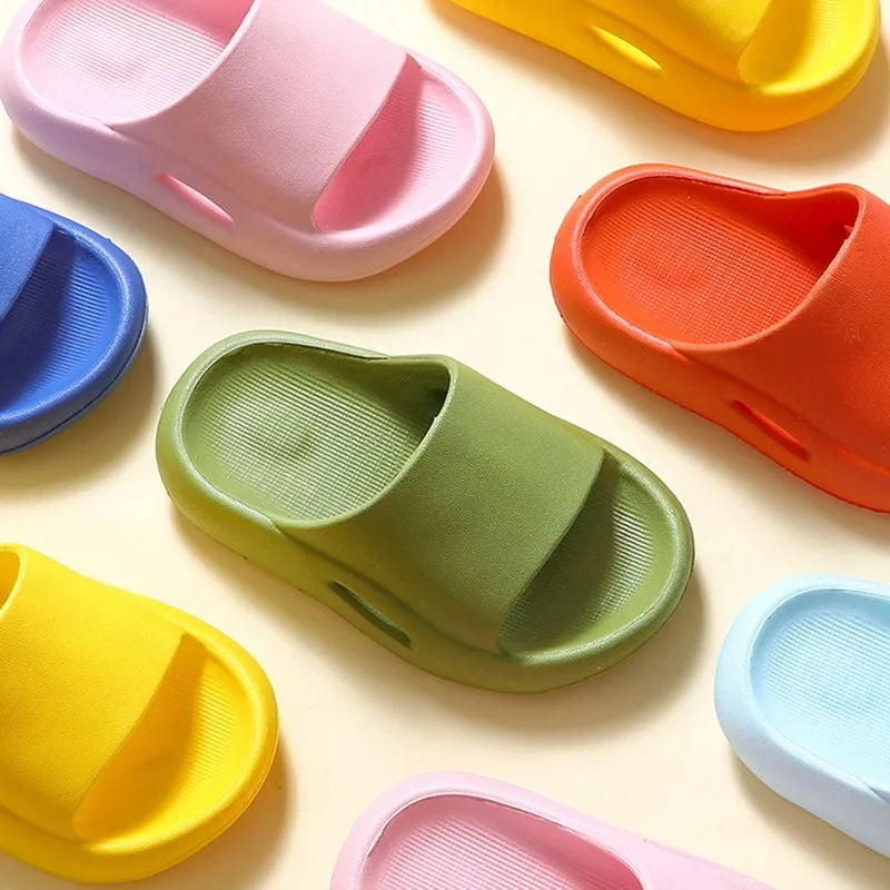 

Slippers For Boy Girl Home Shoes Summer Toddler Flip Flops Soft Bottom House Indoor Slippers Beach Love Kids Shoes Family Style