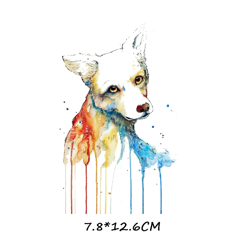 708 Animal Dinosaur Lion Wolf Crocodile Iron-on Clothes Patches Heat Transfers Vinyl Patch Children Boy Girl DIY Clothing Sticker F - Цвет: 708