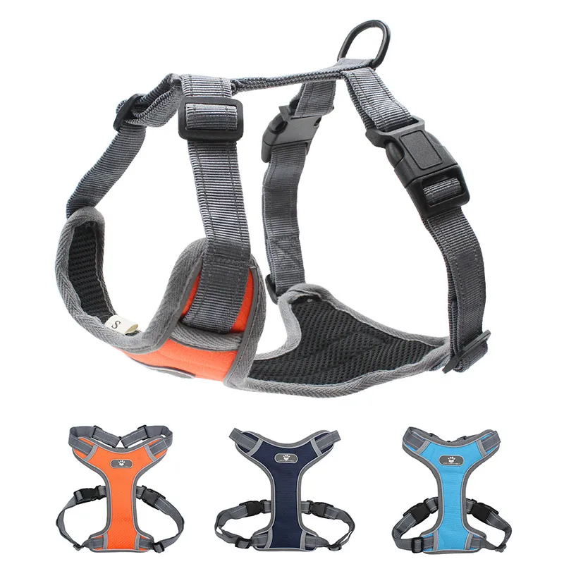 Светоотражающий нейлоновый ошейник для собак средних и крупных нагрудный ремень