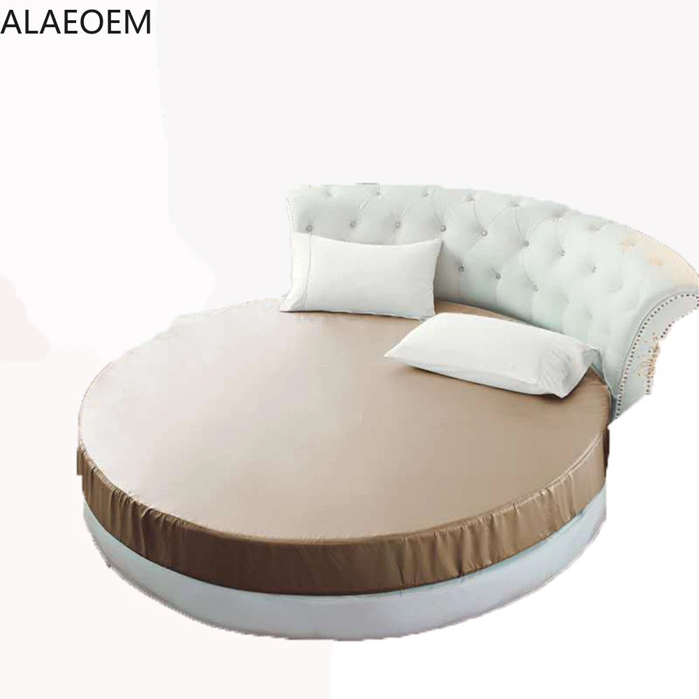 Эластичные простыни для круглый покрывало простынь однотонные Цвет роскошное