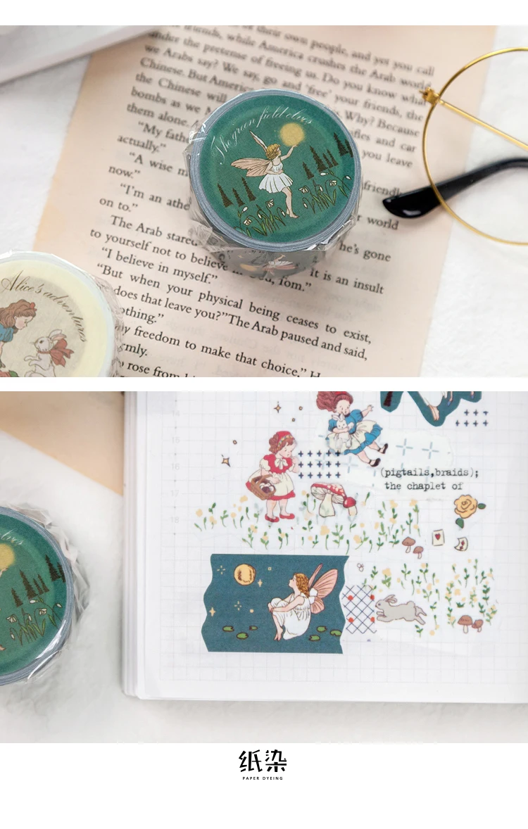 Креативная лесная Серия Angel Bullet Journal васи лента сказочная декоративная клейкая лента Сделай Сам Скрапбукинг наклейка этикетка