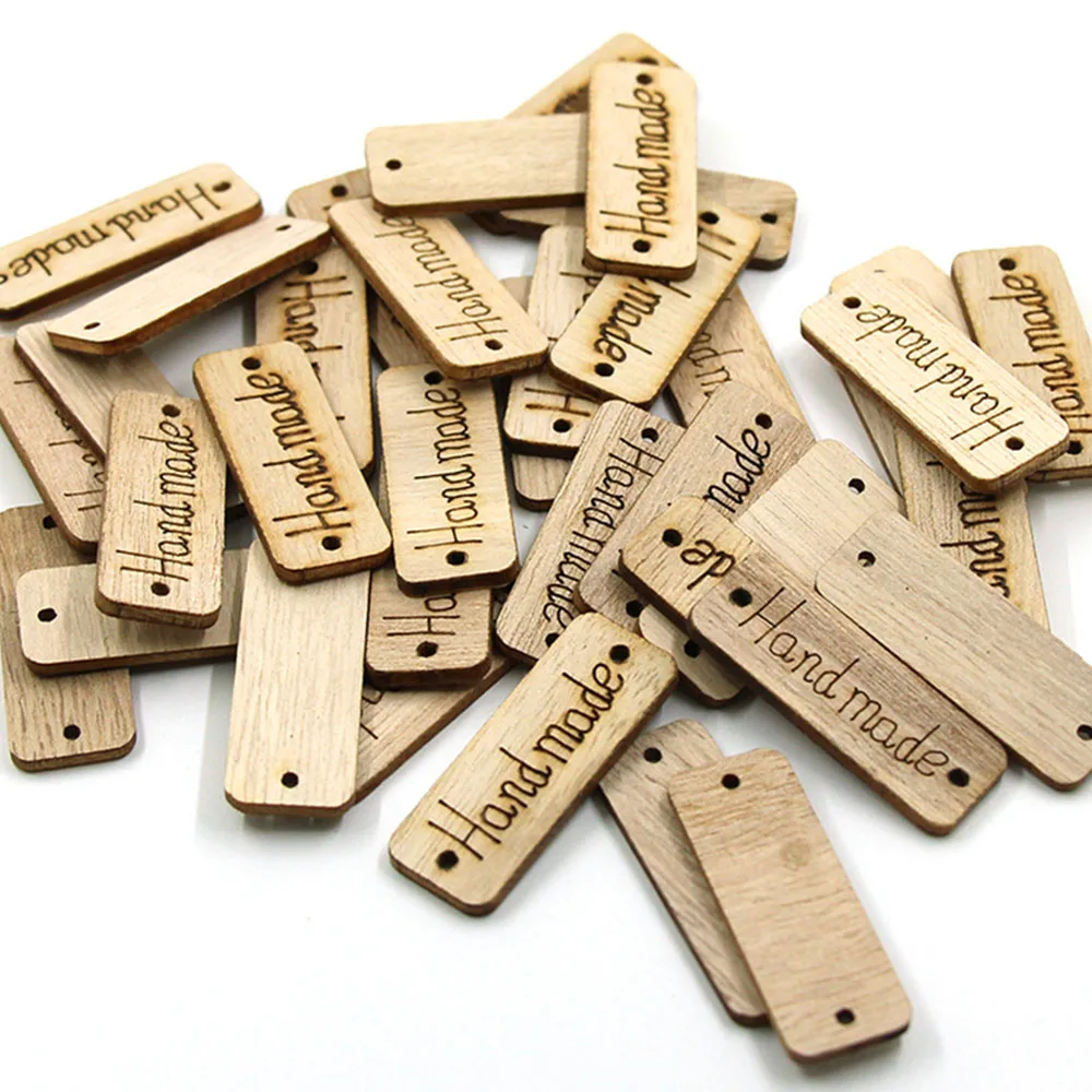 Пуговицы деревянные разных стилей для рукоделия 2 отверстия шитья одежды 50 шт. |