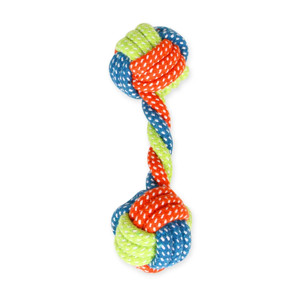 

Chew Teething Cotton Dog Rope Toy Knot Puppy Chew Molar Palying Ball Pet Supplies Teeth Cleaning Toys Tool for Outdoor Traning