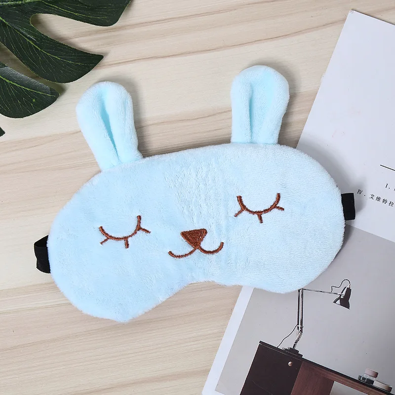 Мягкая мультяшная маска для глаз в виде животных путешествий обеда кролика