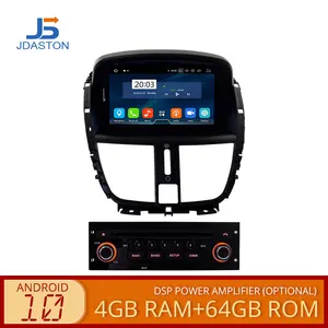 JDASTON Android 10 автомобильный DVD-плеер для Peugeot 207 2007-2011 2012 2013 2014 WIFI мультимедийный GPS-навигатор стерео 1Din автомобильное радио