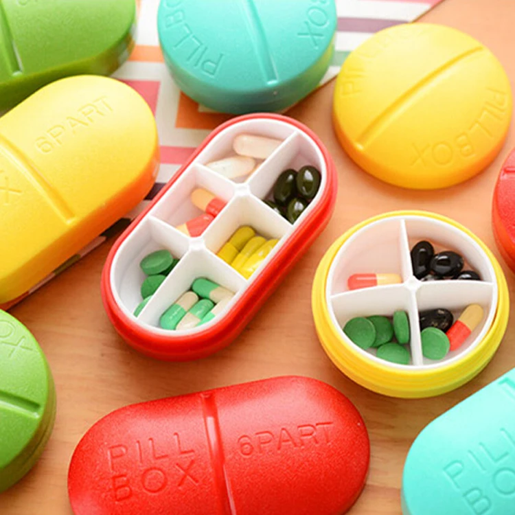 Дорожный медицинский круглый разветвитель для таблеток ящик хранения Чехол