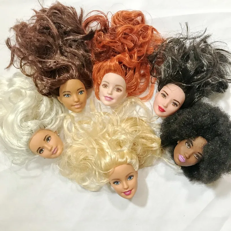 Новая модная Кукольная голова с иностранными девушками черные белые волосы