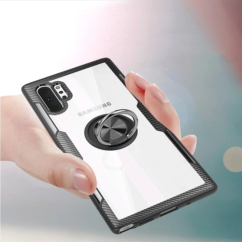 Роскошный армированный чехол для Samsung Galaxy Note 10 Pro прозрачный 9 бампер M10 M20 M30