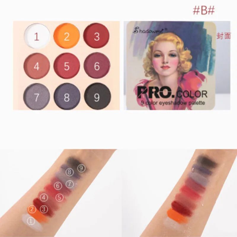 B Matte Eyeshadow Palette Nude Minerals Professional Eye Shadow Powder Pigment Cosmetic Waterproof Matte Makeup Eyeshadow Pallete - Цвет: B
