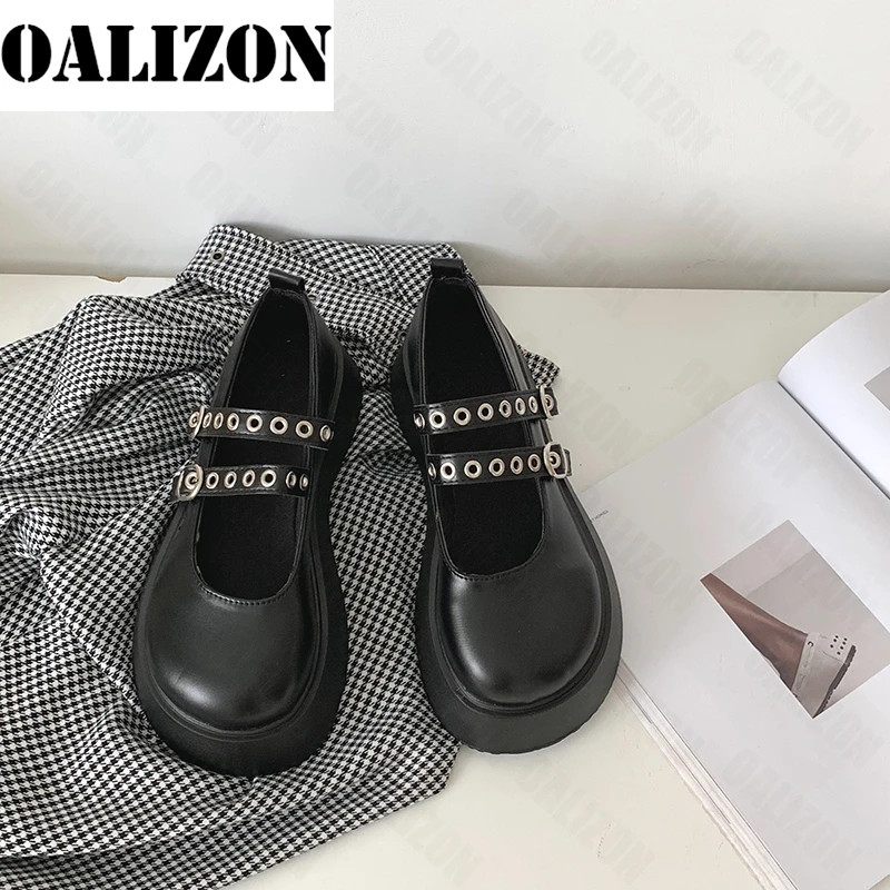 

Shallow Fashion Platform Flats Mary Janes Shoes Designer Sports Casual Zapatos 2021 New Autumn Sweet Dress Lolita Women Shoes