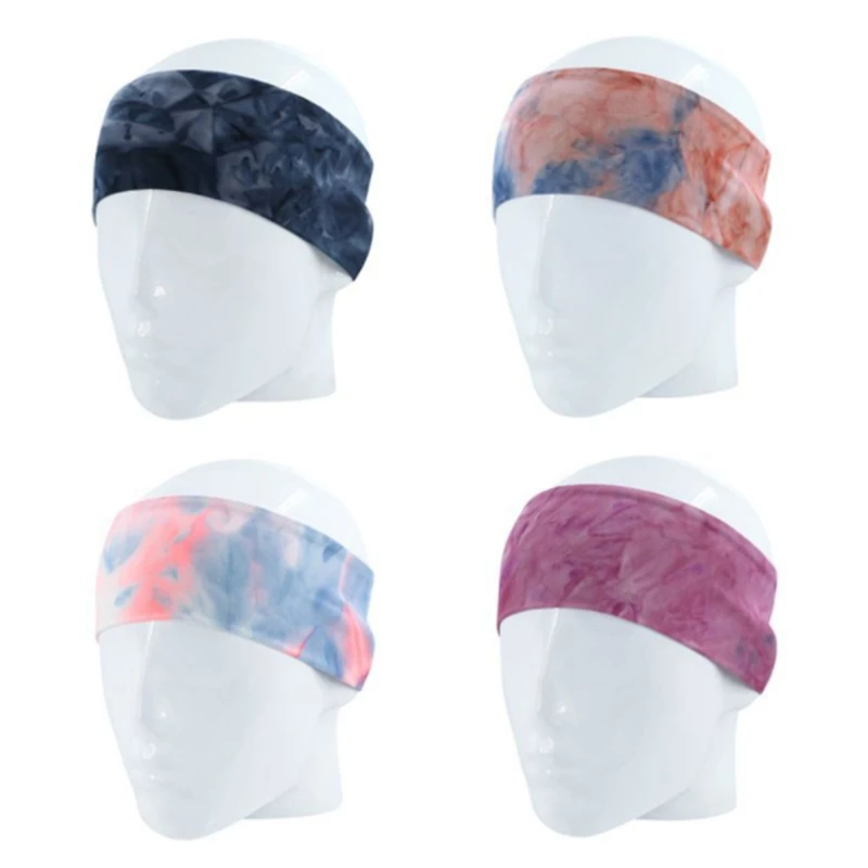 

Повязка на голову Tie Dye для мужчин и женщин, спортивный бандаж на голову для занятий спортом, велоспортом, йогой