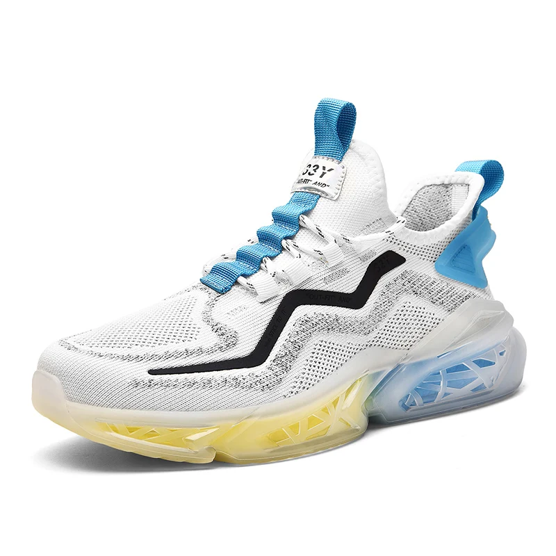 

2021 Классические мужские кроссовки для бега с лезвием, дышащие кроссовки, обувь для бега с граффити, модная Нескользящая демпфирующая спортивная обувь, Zapatillas