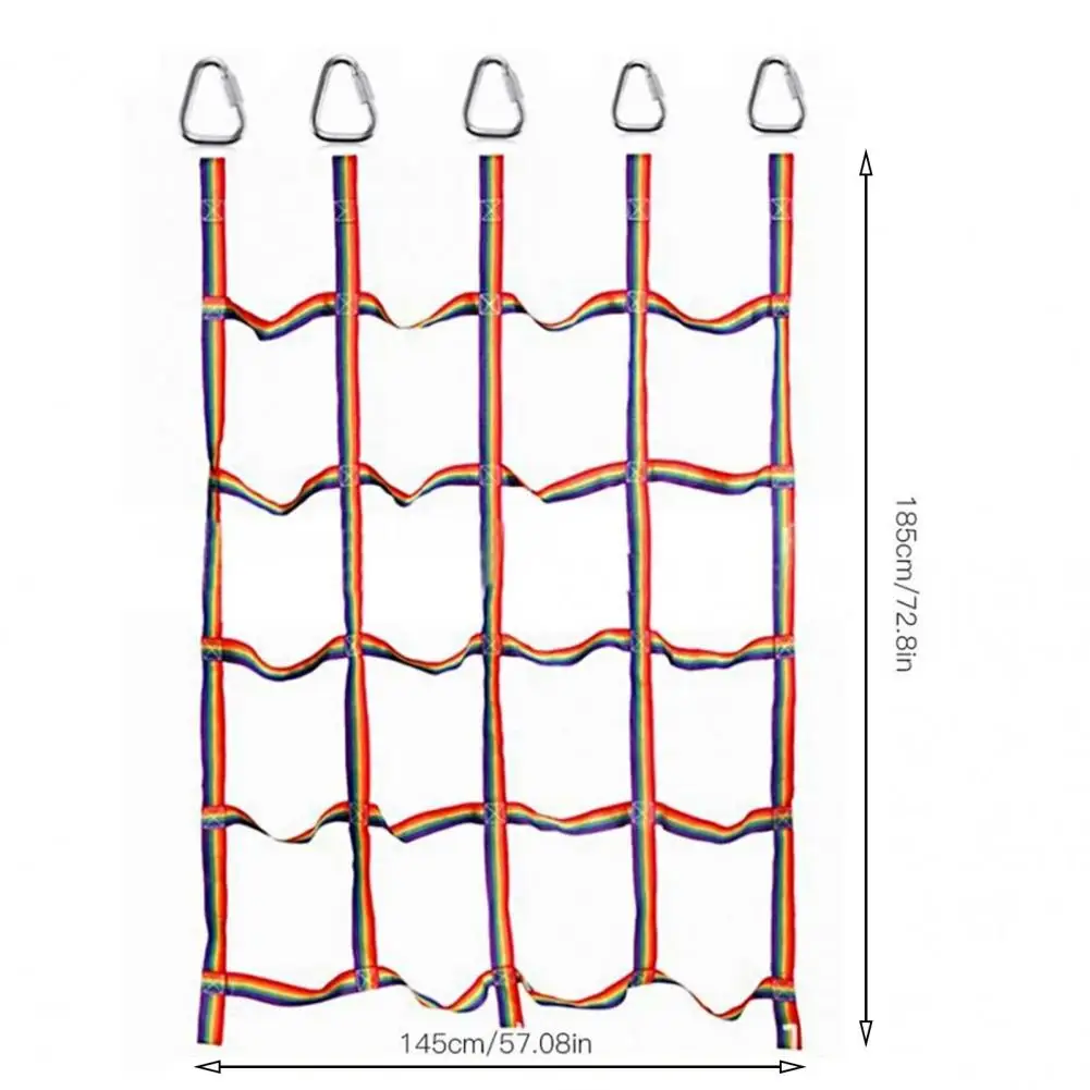 Детская сетка для скалолазания радужная ленточная физических тренировок качели
