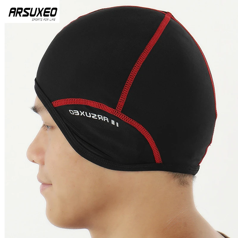 

ARSUXEO Winter Bicycle Cap Man Road Cycling Caps Quick Dry Thermal Fleece Cap Breathable Windproof Mountain Bike Hats