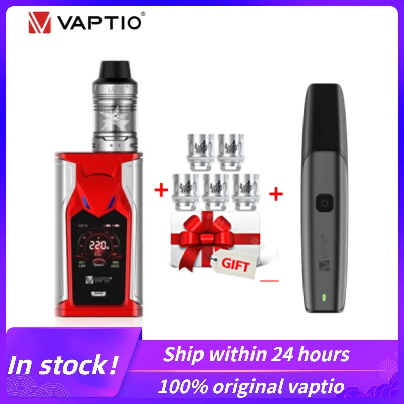 [В наличии!] Оригинальный вейп набор VAPTIO SUPER BAT 220 Вт с атомайзером Frogman емкостью 2 мл