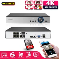 h 265 8mp 4 channel poe nvr kit audio face detection security surveillance video recorder 8ch 4k poe nvr system 4ch xmeye