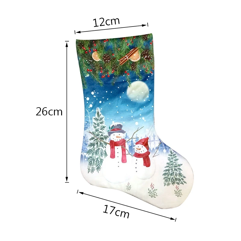 1cp 12x6x27cm Рождественские чулки, носки, кошка, собака, лось, Navidad, год, мешок для конфет Рождество, украшения, рождественские елки, вечерние подарочные сумки для детей - Цвет: 1cp 12x6x27cm