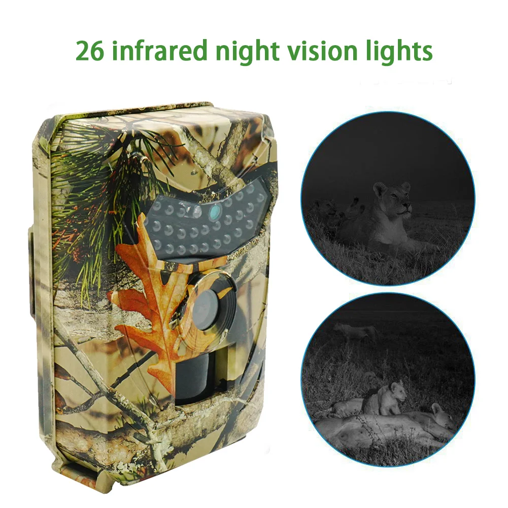 

Wildlife Camera Trail Scouting Game Camouflage HD Waterproof LCD Display Motion Activated Mini Night Vision For Outdoor Hanting