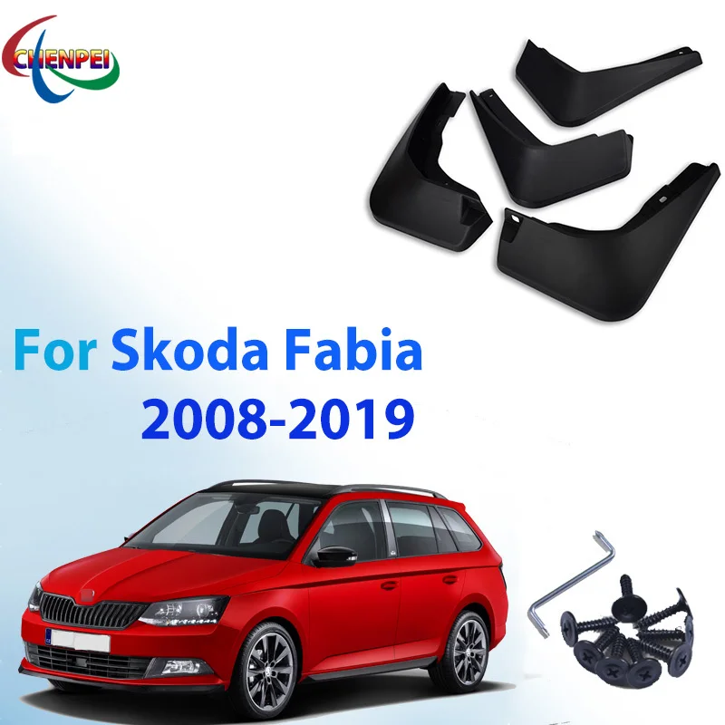 

For Skoda Fabia 2008-2019 Car Fender Front Rear Mud Flaps Guard Splash Car Car Exterior Decoration Accessories