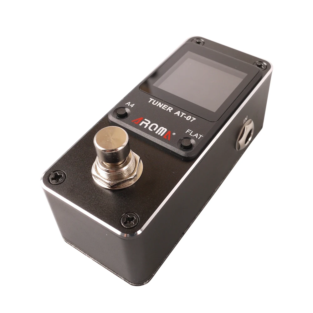 Хроматический гитарный тюнер металлическая Педаль черная универсальная Арома AT