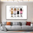 Настенная живопись на холсте, модные постеры и принты в скандинавском стиле для девочек и друзей, настенные картины для декора гостиной