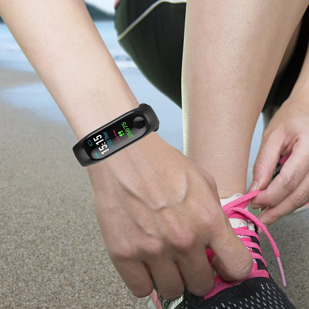 Силиконовый ремешок для умных часов M3 Mi Band 3 ремешки с зарядкой через USB сменные