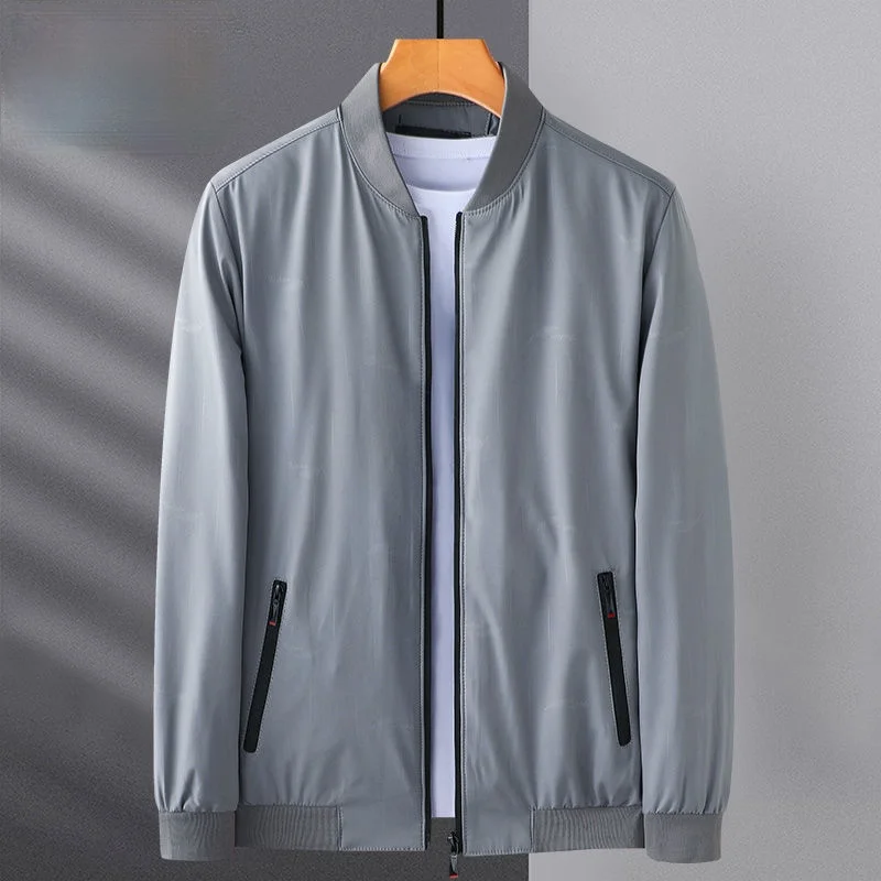 

Men 2021 Spring Fashion Long Sleeve Thin Jackets Male New Middle-aged Casual Jackets Men Solid Color Father Overcoats Coats O43