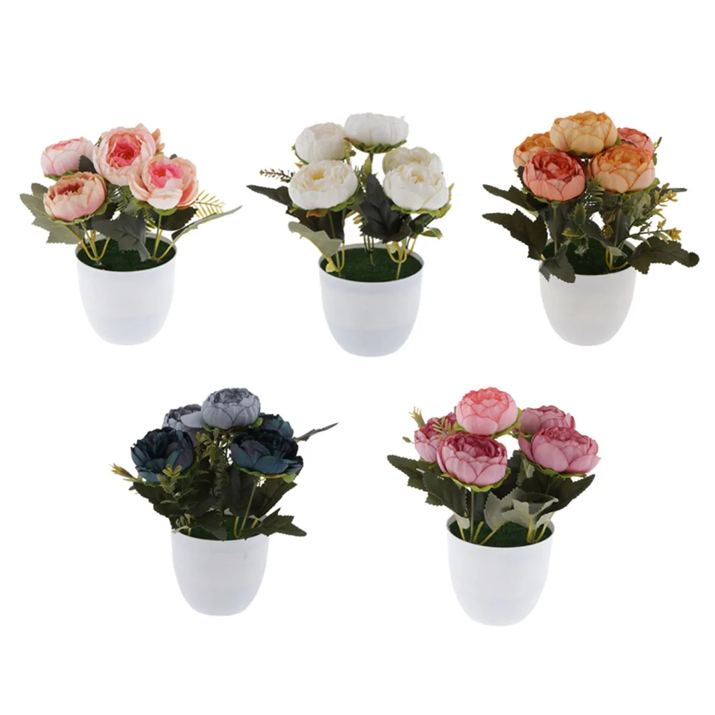 Искусственный Пион шелковые цветы Букет Свадебные украшения для