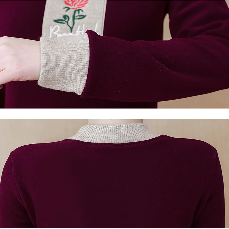 Женские платья осень зима 2020 Новое поступление плюс бархатный Толстый модный