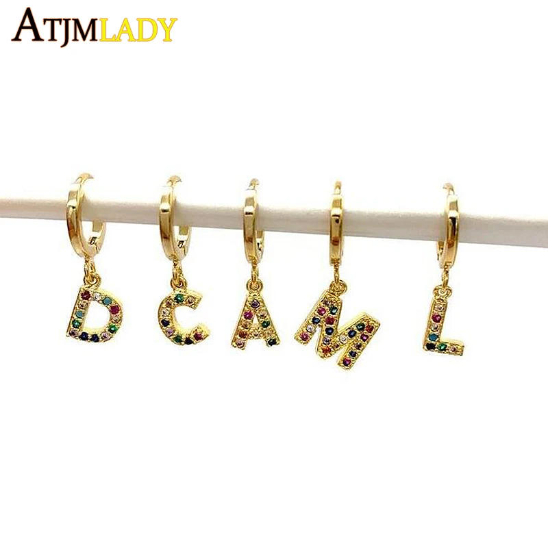 Прямая поставка оптовая продажа 26 инициальных очаровательных сережек