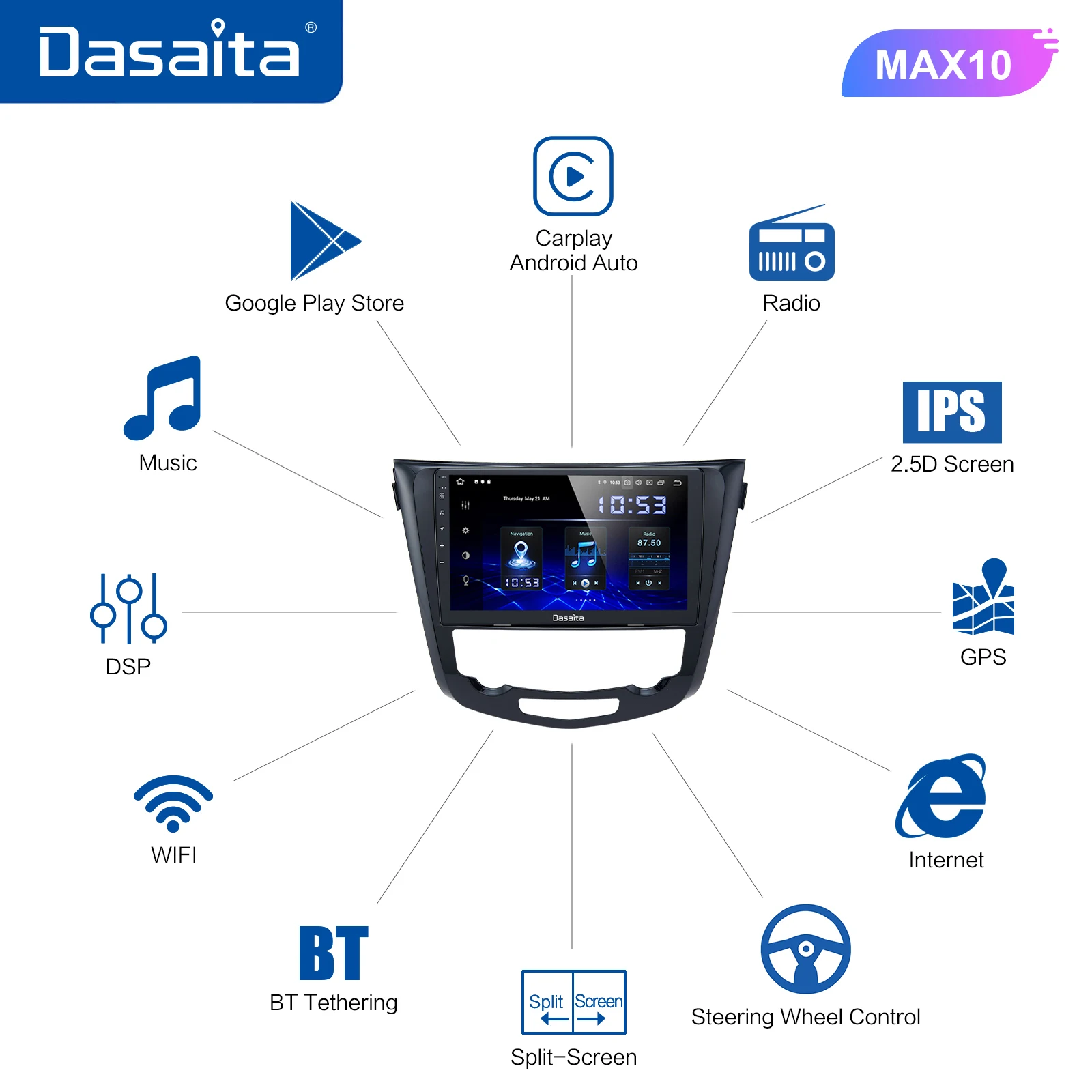 Автомобильная мультимедийная система на Android 10 0 для Nissan X Trail Qashqai j11 j10 радио 2014 2015