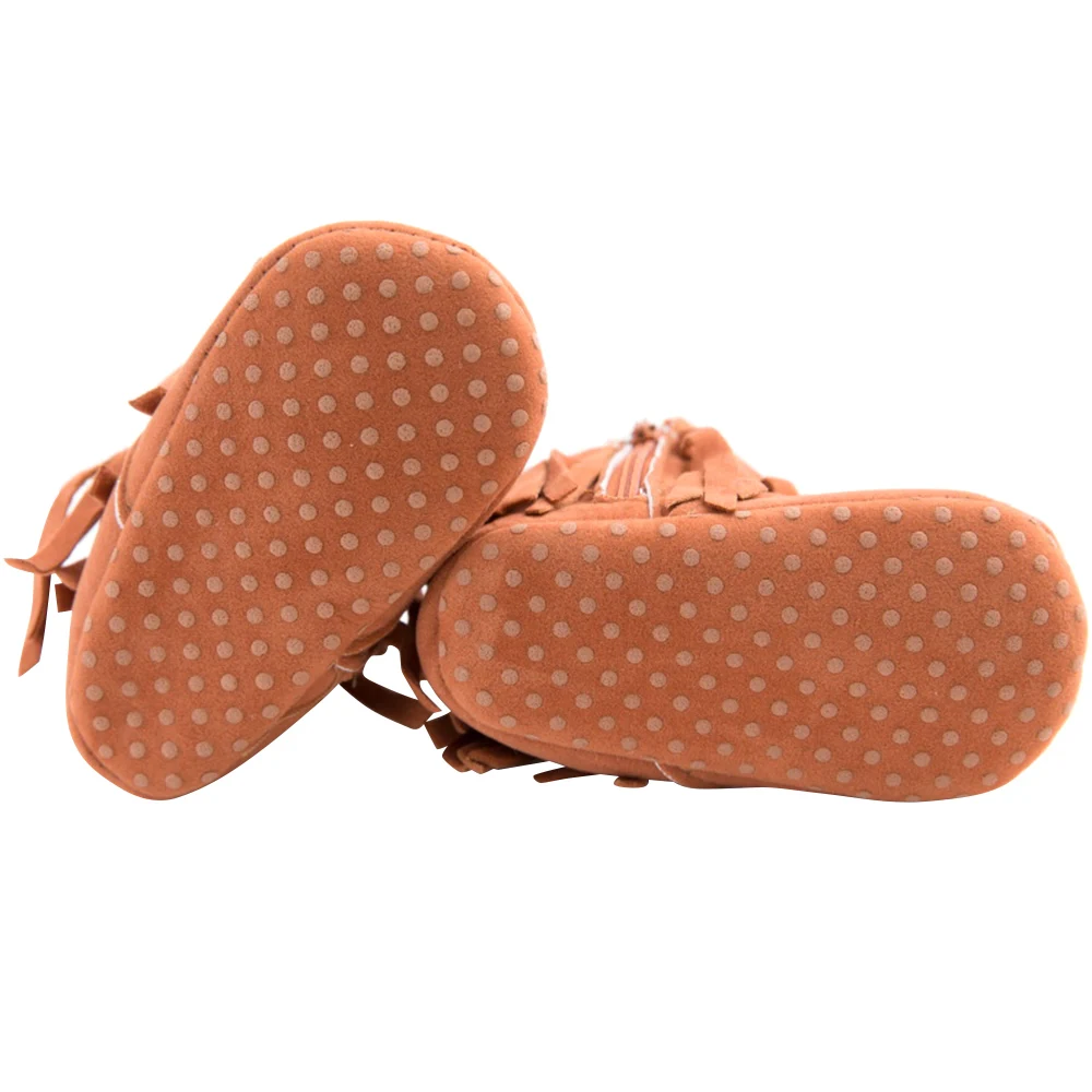 Новые детские зимние ботинки Теплая обувь с кисточками для малышей маленьких