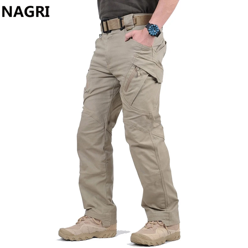 IX9 TACTICAL PANTS Men Many Pockets Army Military Cotton Pants Combat SWAT Stretch Straight Trousers Overall Work Outwear | Мужская